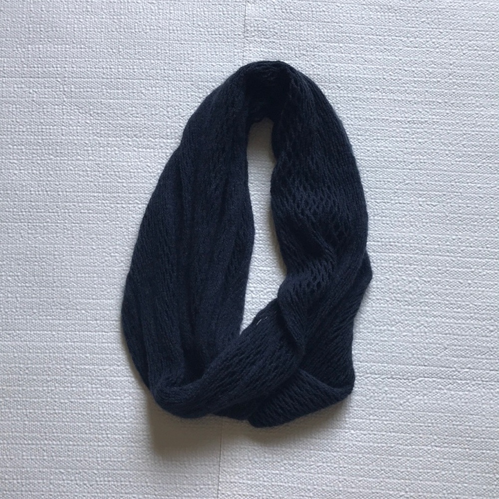 Navy blue infinity scarf